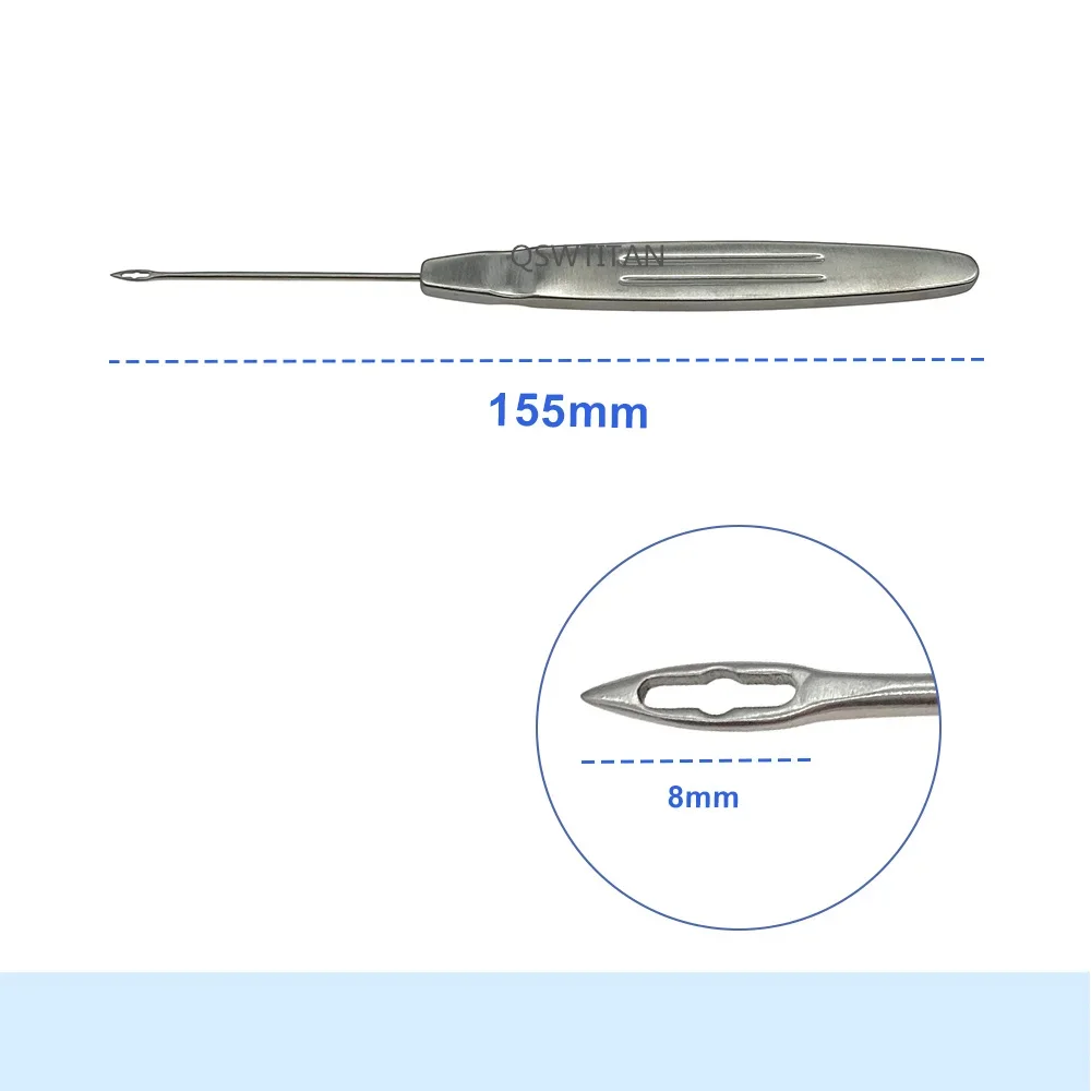 Stainless steel Puncture Needles Flat handle Puncture Traction Suspension Needle Tools 1pc Plastic Instrument