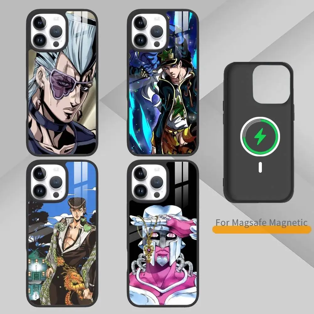 

Anime Jojos Bizarres Adventures Phone Case For iPhone 17,16,15,14,13,Pro,Max,Plus,Magnetic For Magsafe Wireless Charging