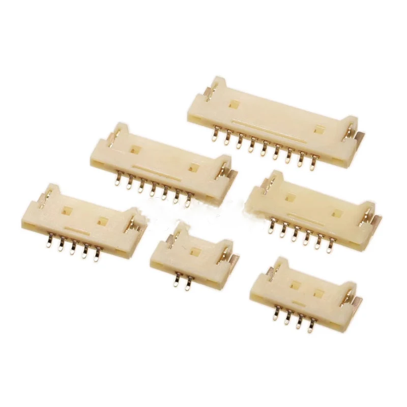 10 قطعة 51146 1.25 مللي متر رقيقة جدا محطة سلك كابل واحد مزدوج رئيس 15 سنتيمتر A1254 موليكس سمد أفقي المقبس 2p 3p 4p 5p 6p #4