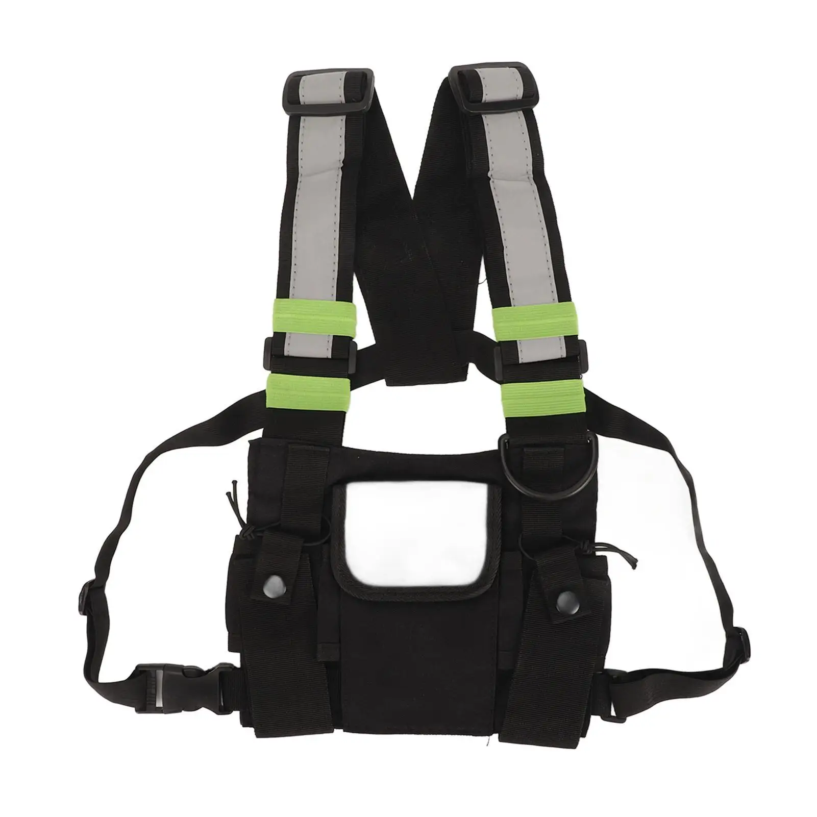 

Adjustable Universal Radio Chest Rig Bag with Strap - for 2 Way Radio Harness Pack for Outdoor Activities