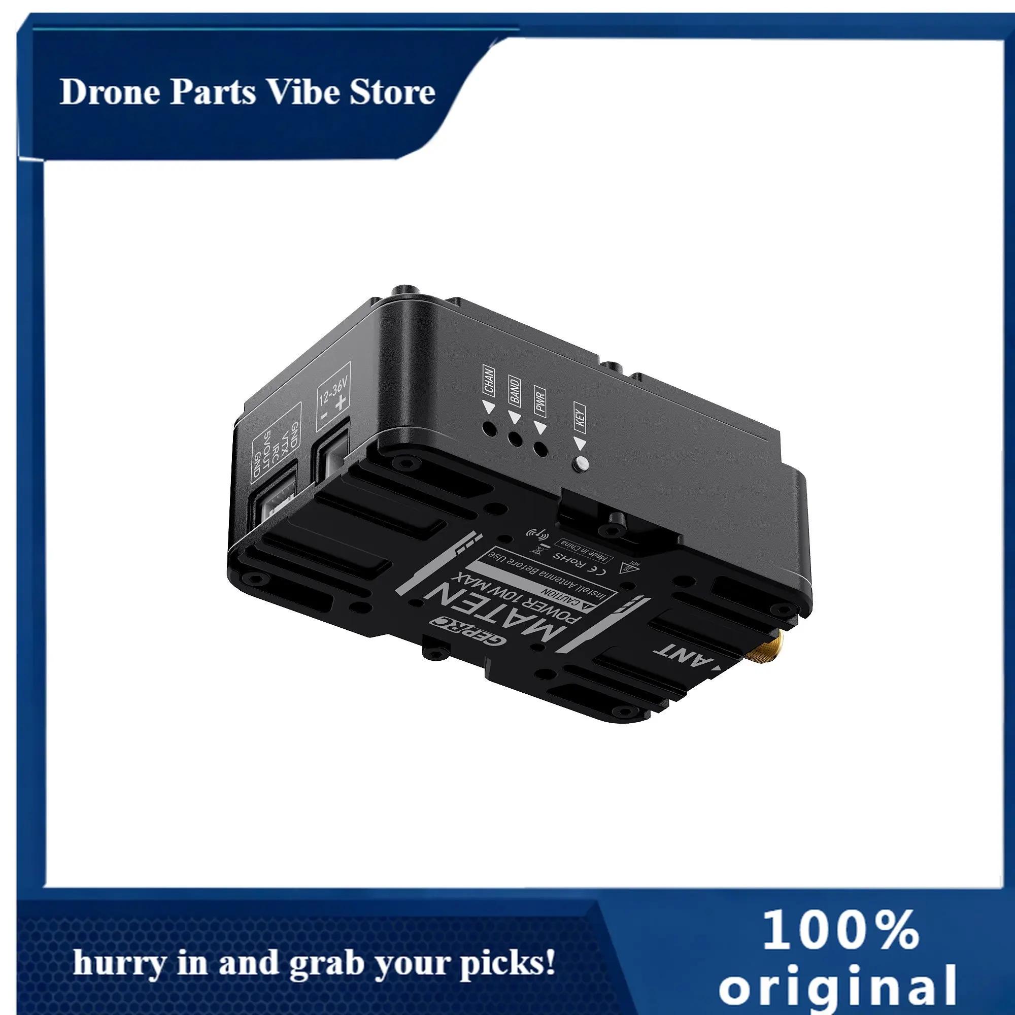 

APGEPRC MATEN 5.8G 10W VTX PRO - 4884-6184MHz 104CH 3-8S LiPo