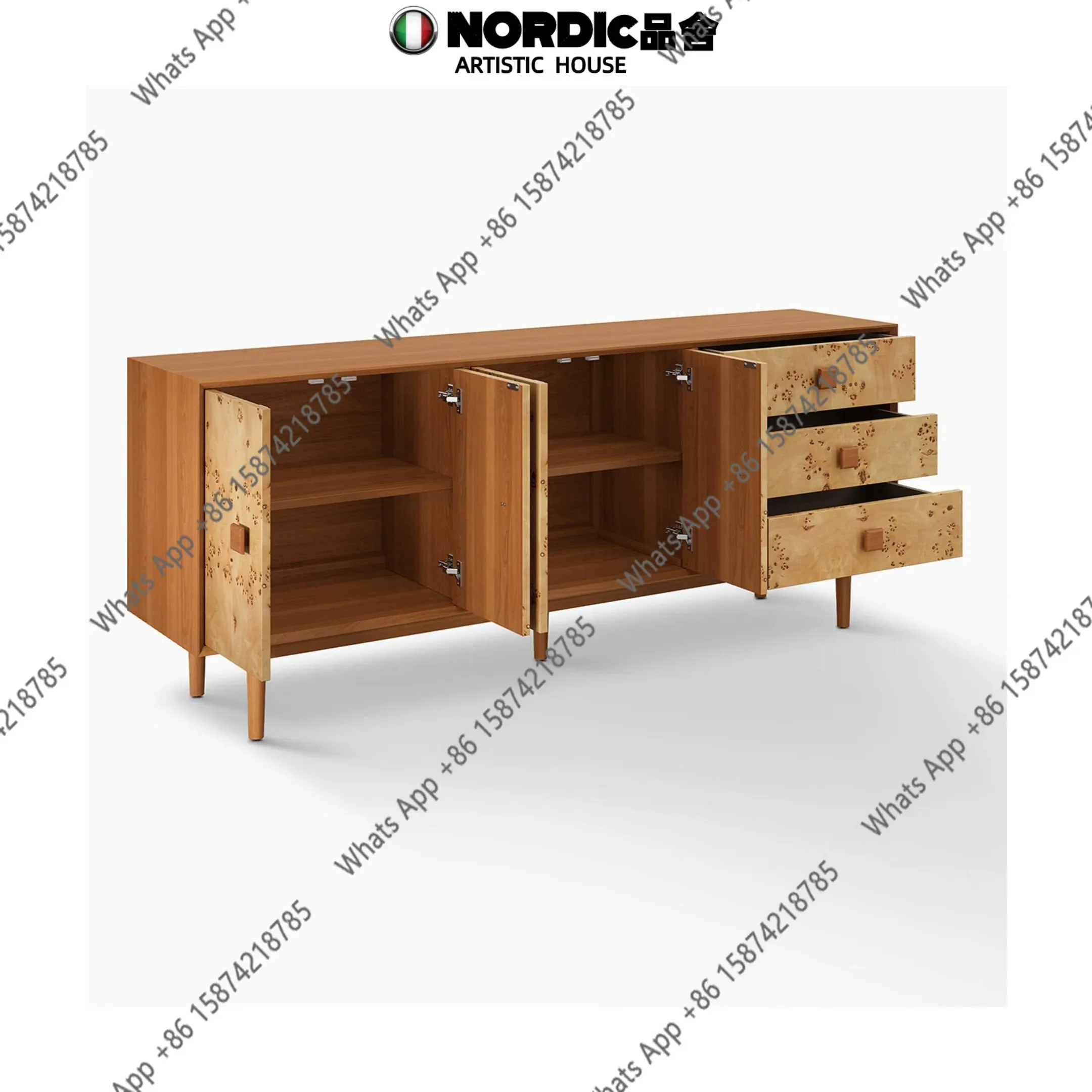 

Шкаф-тумба 40X Wabi Sandy Wind из массива дерева с узором под древесные волокна, средний, в антикварном стиле, французский ретро-дизайн, американский кантри-стиль