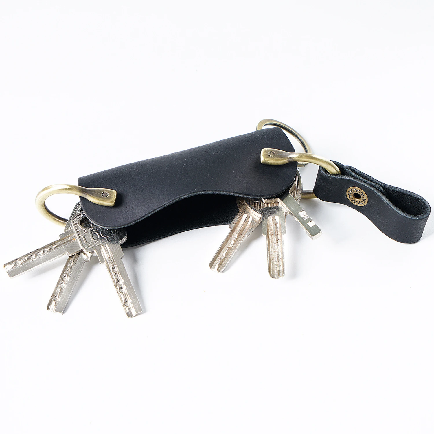 

Real Cowhide Keycord Luxury Genuine Leather Keychain Pures Buckle Car Key Ring DIY Car Accessories Gift Keys Organizer