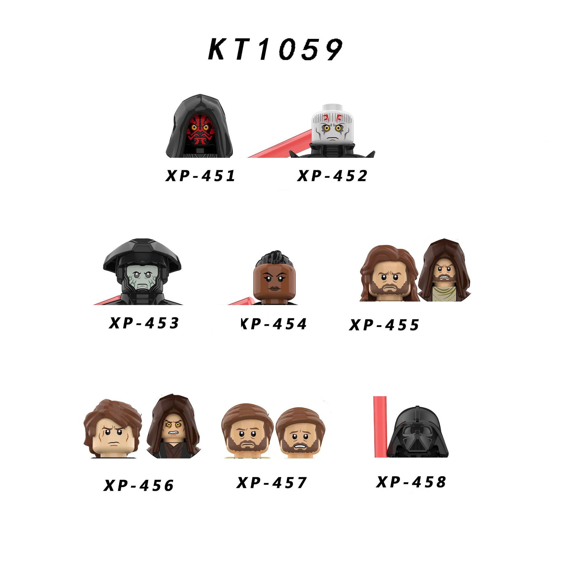 

Darth Maul KT1059 Building Blocks XP451 XP452 XP453 anakin Brick Figure XP455 XP456 XP457 mini Assembly Toys XP458