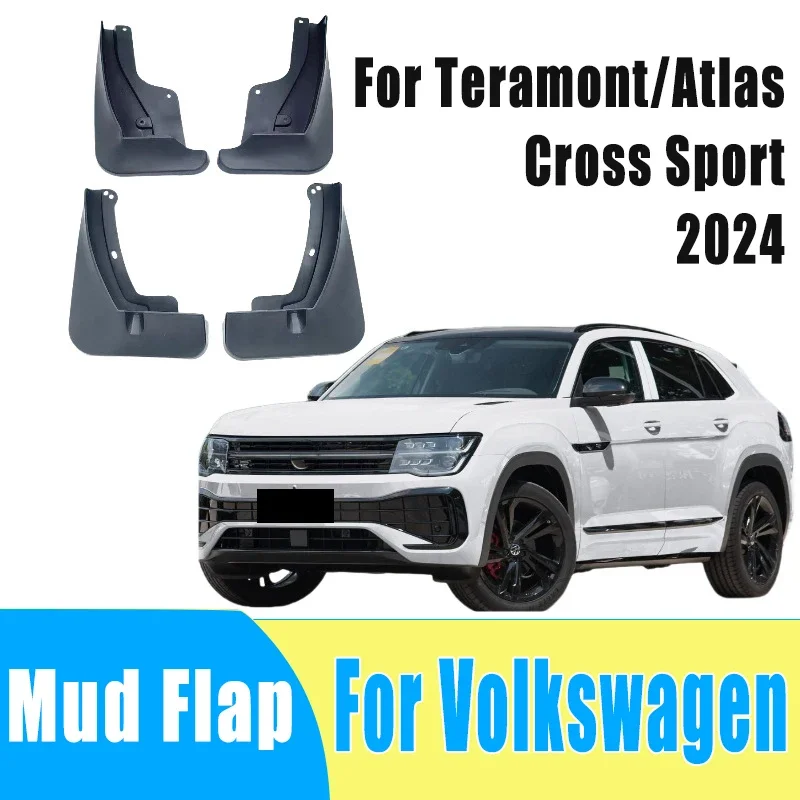 

4pcs Auto Tire Mudguard Waterproof Prevent Mud Splashing Car Mud Flap Fender For Volkswagen Teramont/Atlas Cross Sport 2024