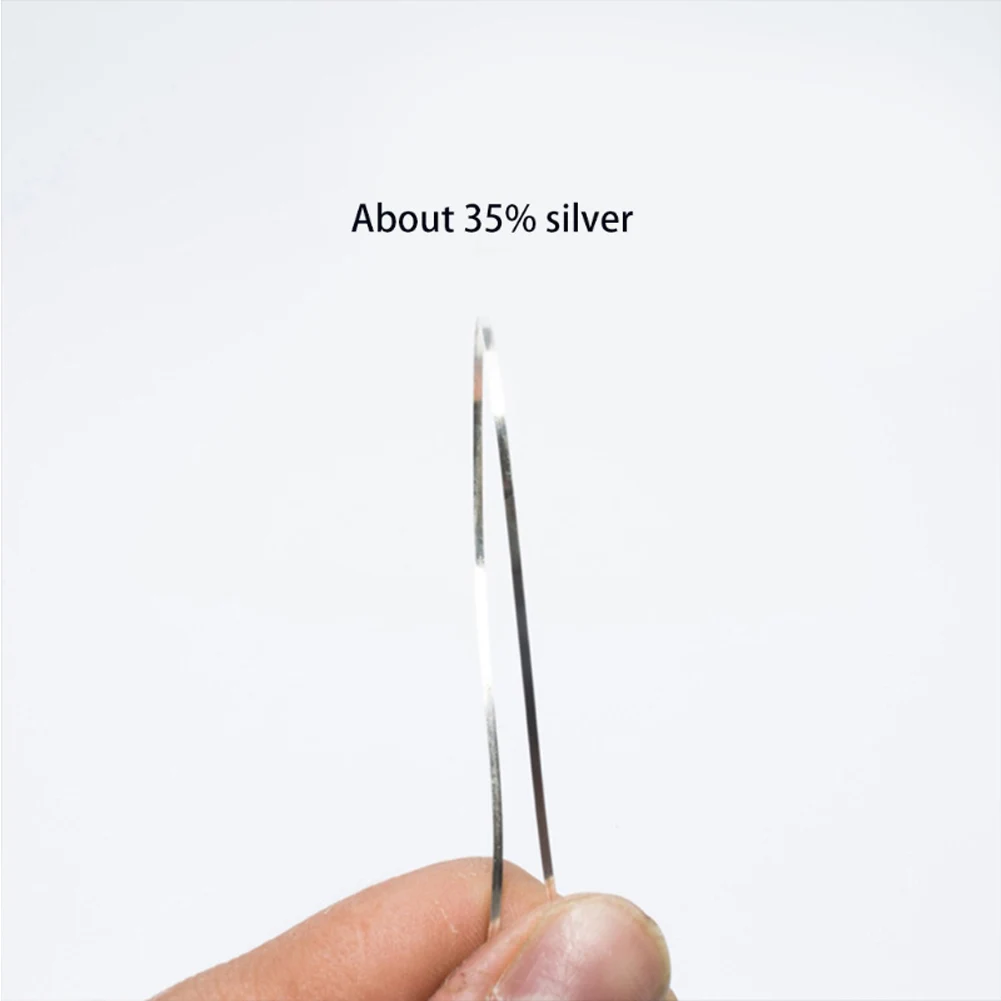 1.8-2.1ft Silver Welding Rod 1mm Width Soldering Wire Low Melting Point Great Weldability Silver Welding Rod  Parts