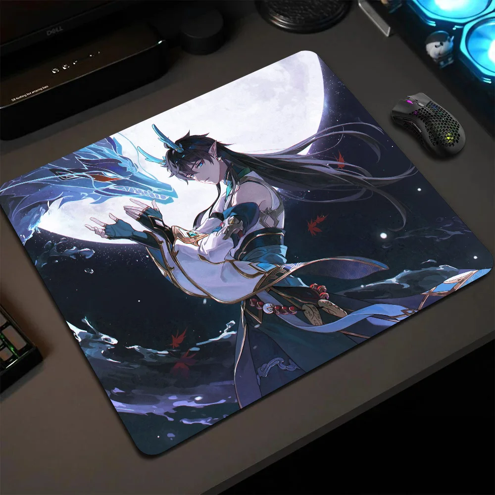 Imbibitor Lunae Yinyue Honkai Star Rail Mousepad Small LockEdge Mouse Pad For Gamers Computer Desk Pad Anti-slip Rubber