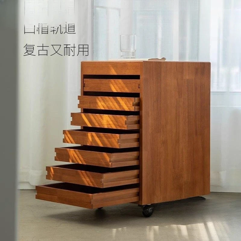 

Simple Drawer File Cabinet Office Study Removable Stationery Storage Cabinet Sofa Side Cabinet