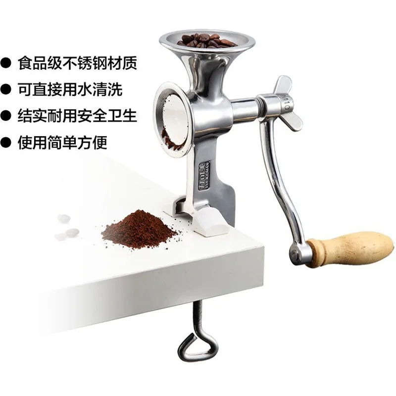 Manual Coffee Grinder 304 Stainless Steel Hand Mill For Bean Rice Chili Spice Household Powder Making Processing