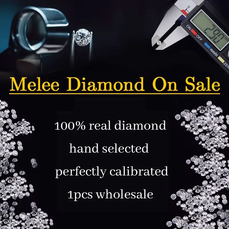 Melee CVD Lab Diamond 0.7mm 1mm 2mm 3mm Small Diamond Wholesale Tiny Diamond Side Stone D E Color VVS Lab Grown Diamond