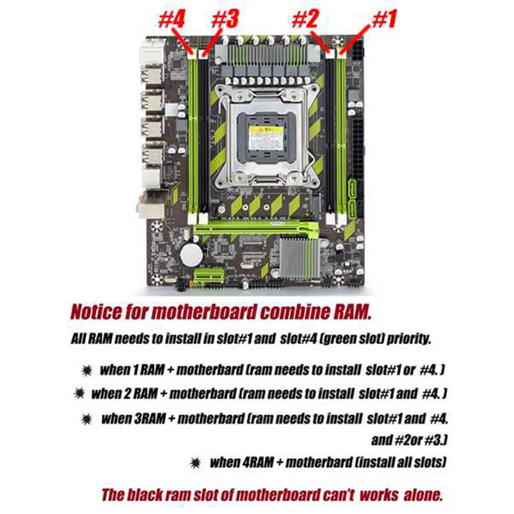 X79 Motherboard Set Xeon E5 2640 CPU E5-2640 with LGA2011 Combos 4Pcs X 4GB = 16GB Memory DDR3 RAM PC3 10600R 1333Mhz Vogue