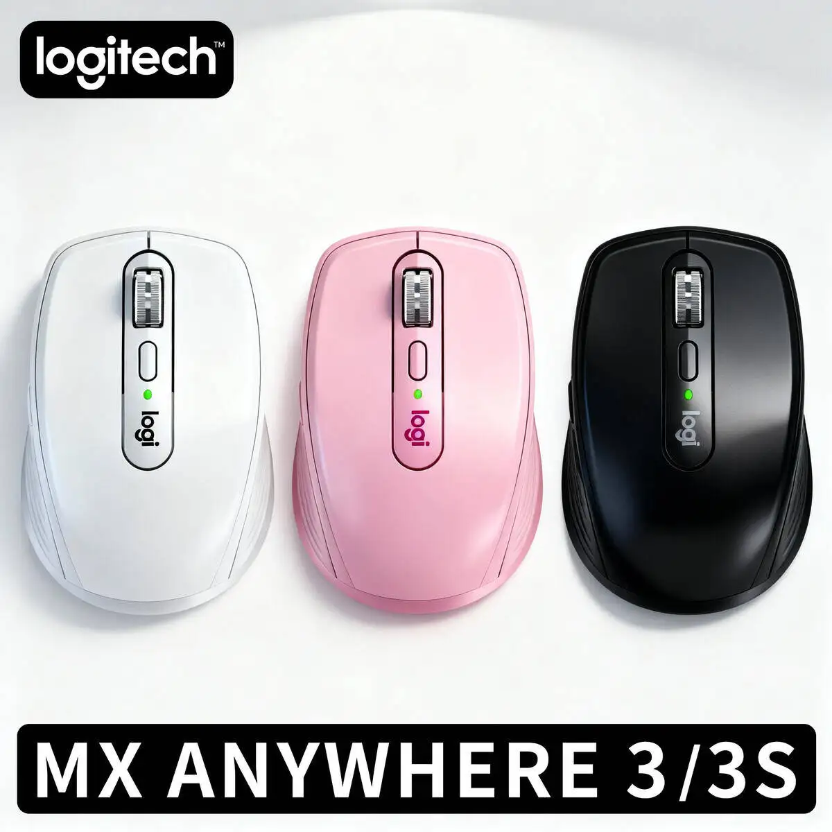

Logitech MX Anywhere 3S Ergonomic Wireless Mouse Rechargeable 7 Custom Buttons for Office Gaming Business