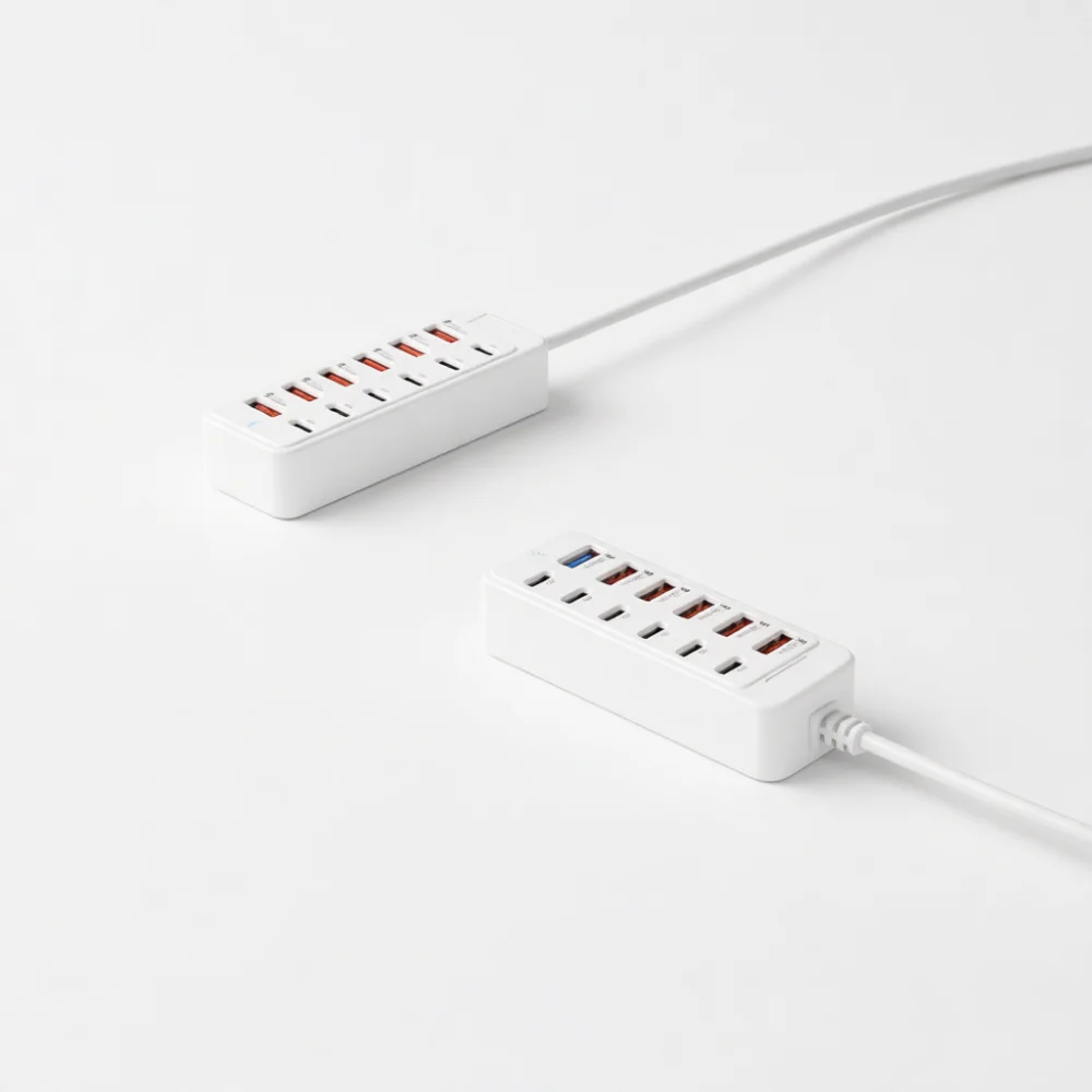 12 Port Usb Hub Adapter 6 USB A Plus 6 Type C Cable Sync Charger Connector For Smartphone Tablet Accessories Data Transfer