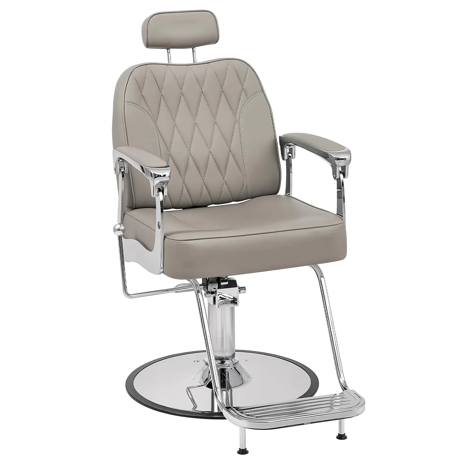 Heavy Duty Reclining Barber Chair Removable Headrest 360° Rotation Hair Stylist Braiding Shampoo Facial Waxing, Customized