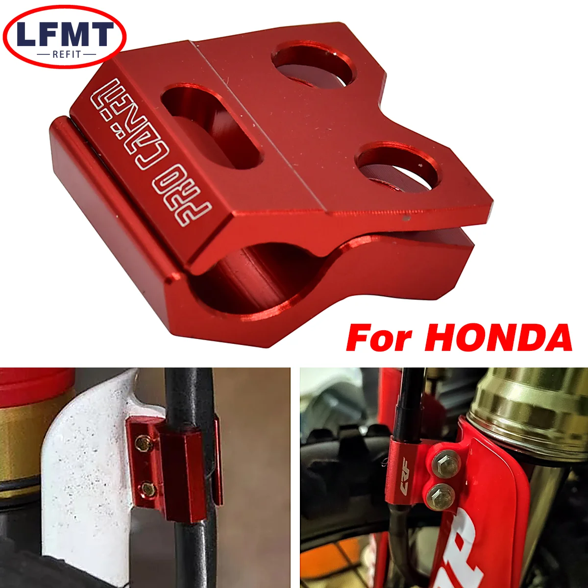 

Motorcycle Front Brake Hose Clamp Holder Clamping Lines For Honda CRF 125R 150R 250R 250X 250RX 450R 450L 450X 450RX 250L 300L