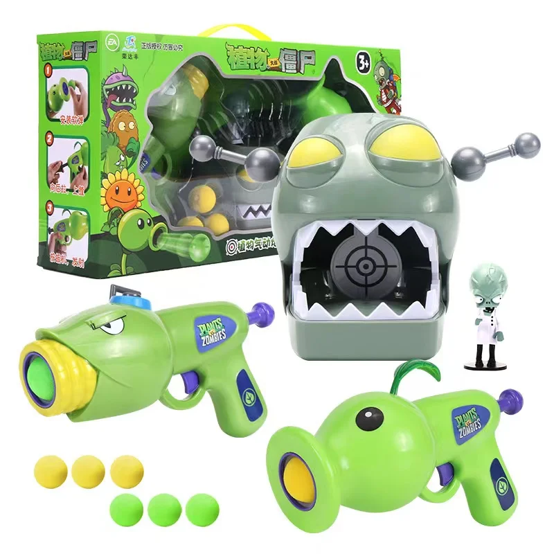 Plants vs Zombies Soft Bullet Bomb Launcher Cob Cannon Peashooter Zombie Target PVZ Cannonball Sucker Shot Cute Model Toys Gifts