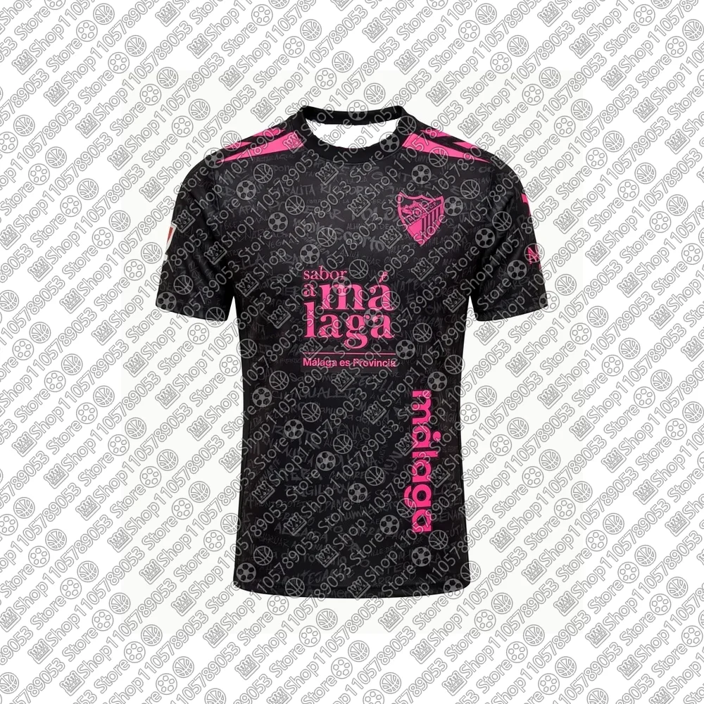 2026-27 New 3D Printed Adult Child Malaga Quick-Drying Football Jersey Men Women Sports Breathable Casual Third Soccer T-shirt