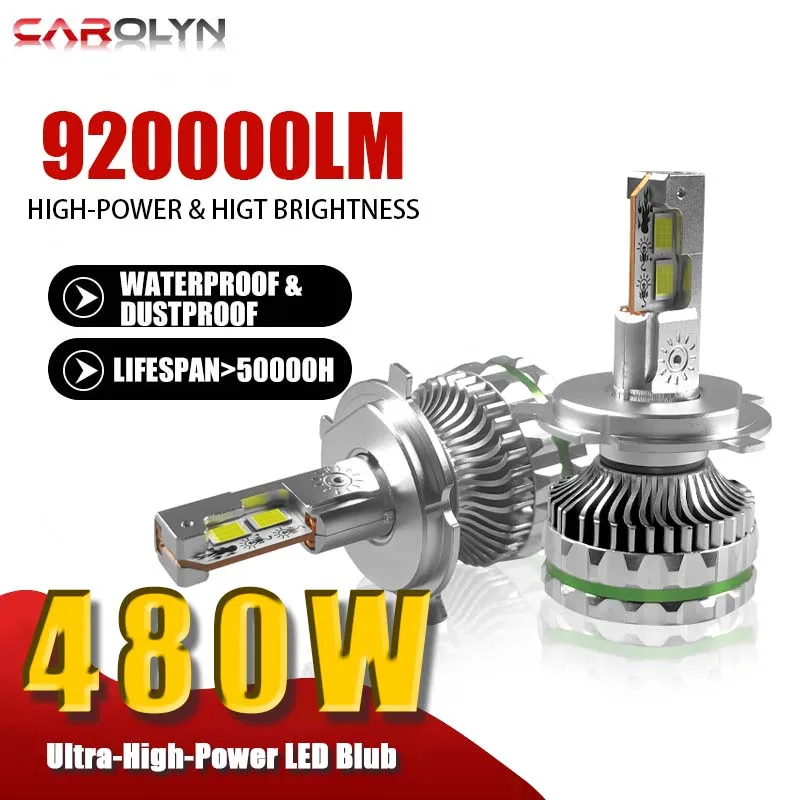 

Carolyn 2pcs led headlights led blub H4 H7 H11 Car motorcycle universal headlights H1 H3 H13 9004 9005 9006 9007 car lamp