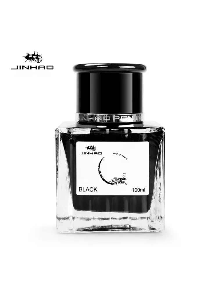 JINHAO-Cartouche d'encre pour stylo plume, 30/50/100ml, sans carbone, recharge, bouteille en verre, fournitures scolaires et de bureau