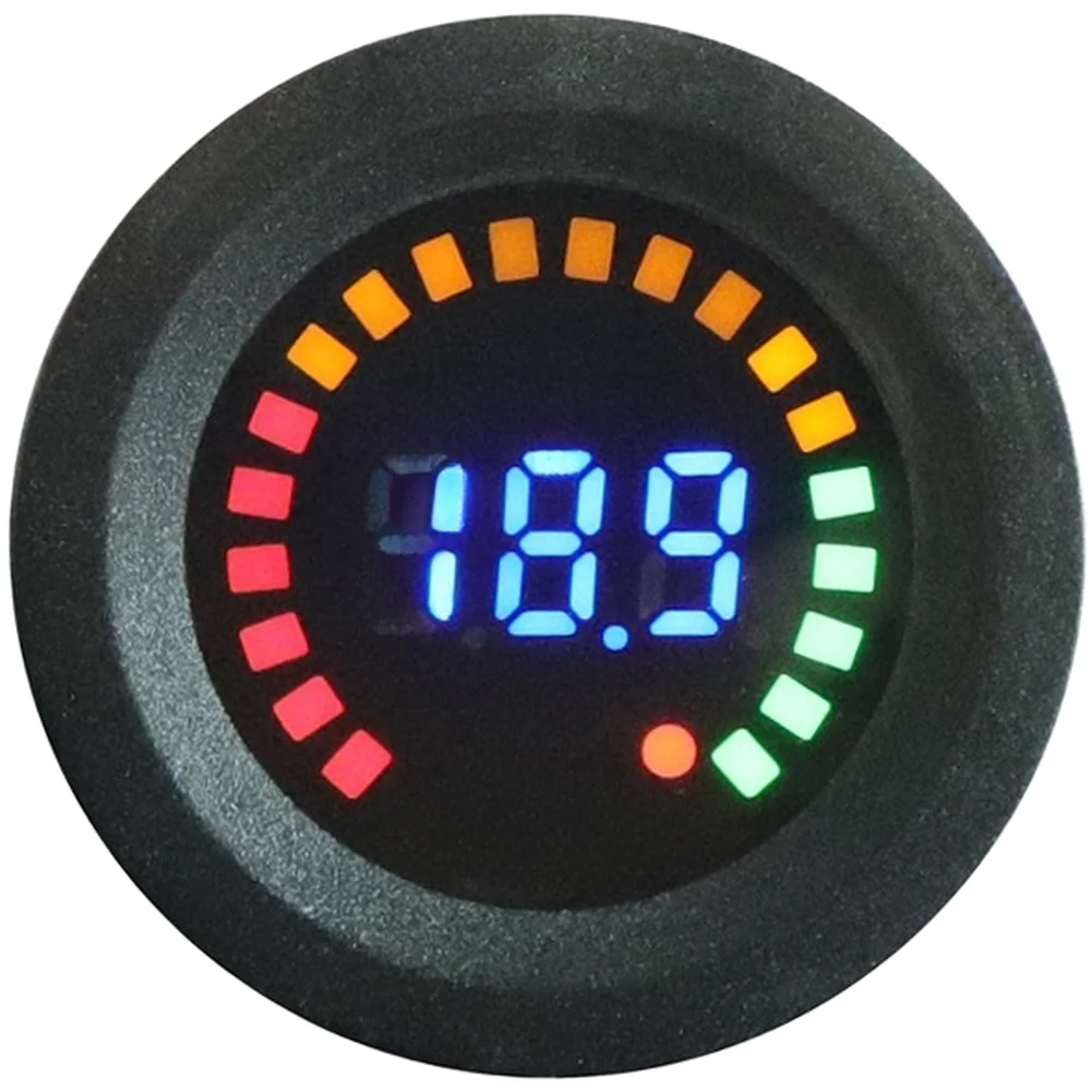 Digital Voltmeter for Car RV Motorcycle Boat UTV 12V 24V DC Systems 5V-30V Measurement Range with Twist Lock Nylon Nut Mount