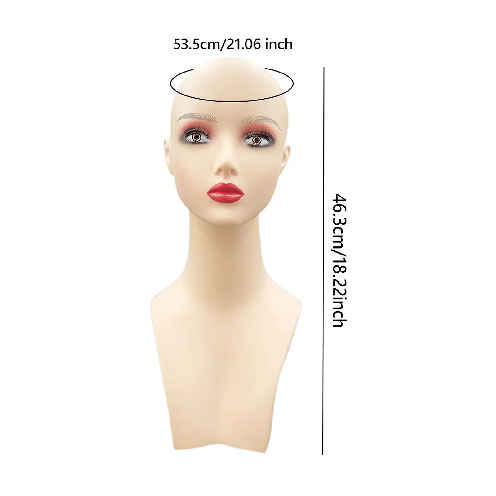 عارضة أزياء أصلع رئيس PVC القزم رئيس شعر مستعار نموذج رئيس حامل واقعية لعرض شعر مستعار القبعة