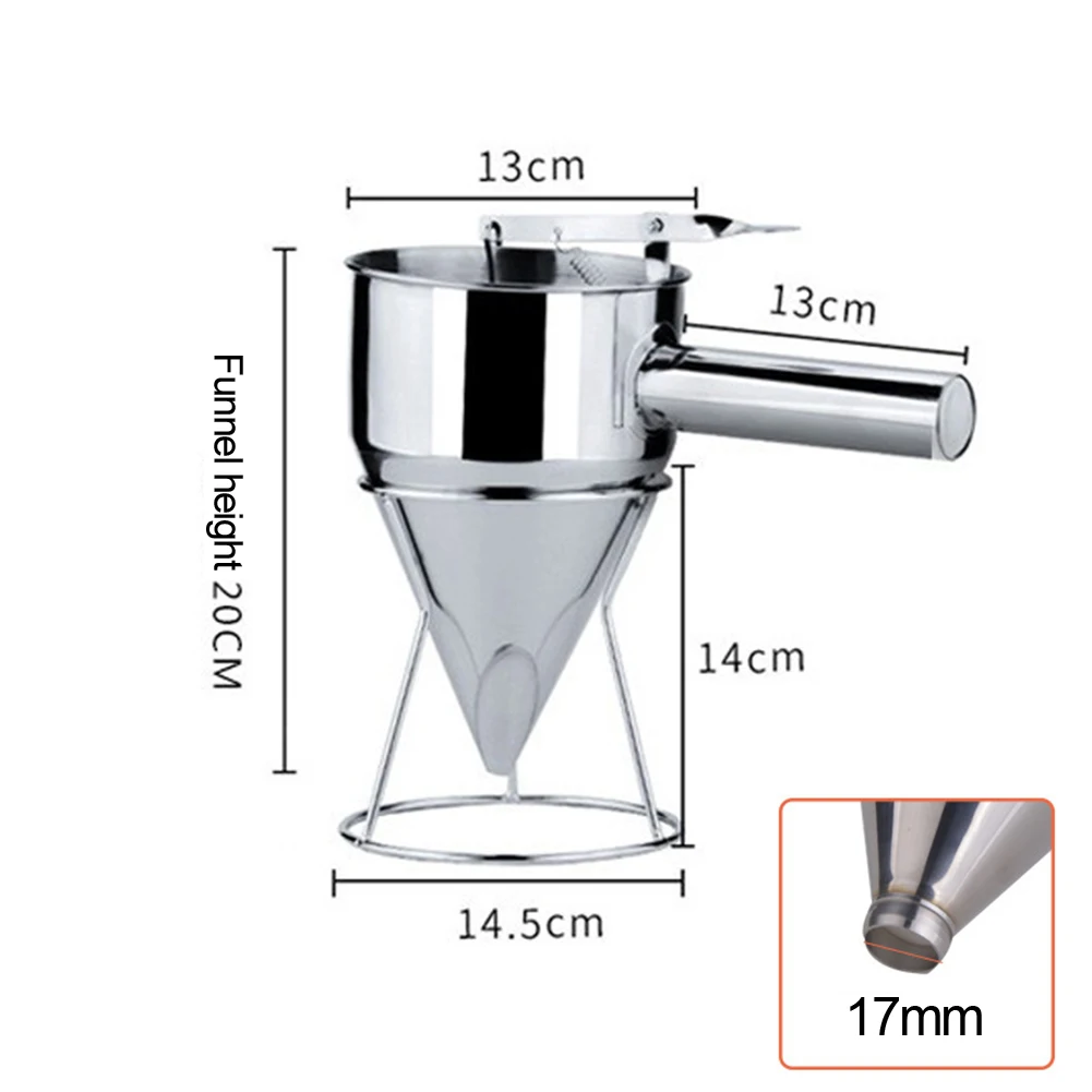 Baking Tool Pancake Batter Dispenser Baking Activities Easy To Clean Design Long-Term Use Nozzle Sets Available