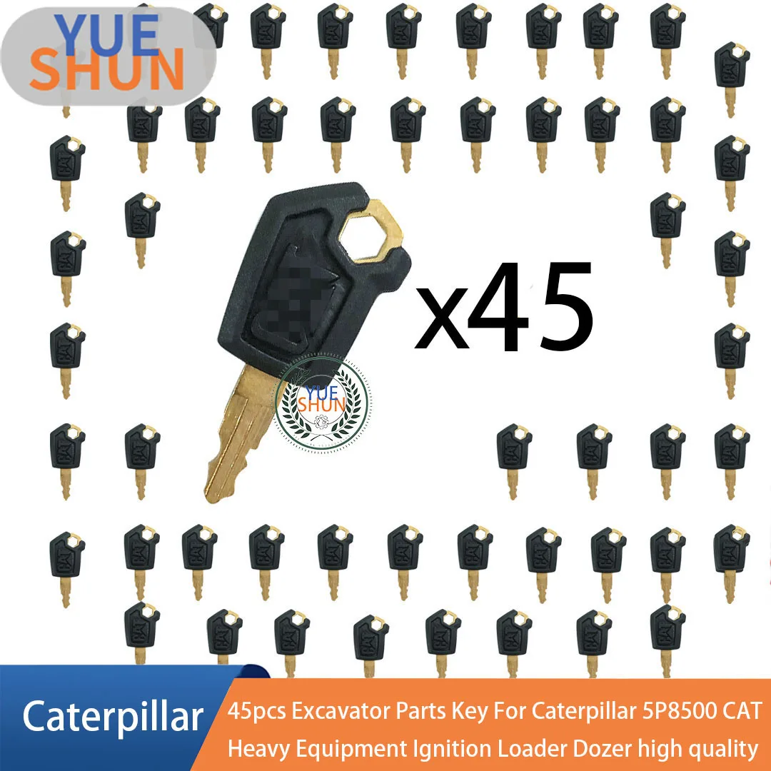 45 Pcs Excavator Parts Fits Part Number 5p8500 Cat Keys For Caterpillar Heavy Equipment Key With Key Chain Excavator Supplies