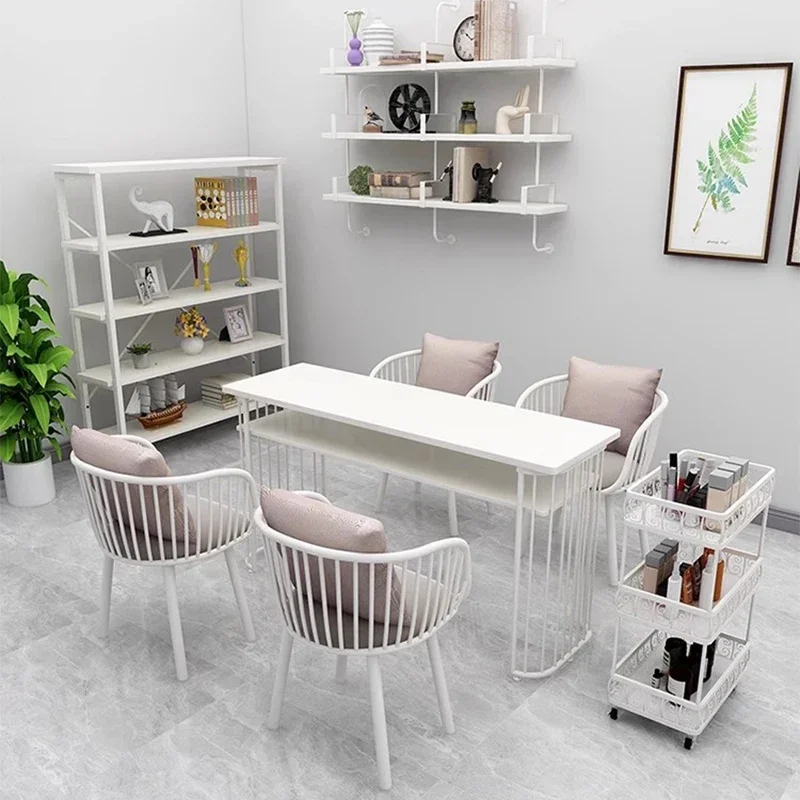 

Beauty Manicure Table Makeup Nail Prosthetic Desk Designer Manicure Table Aesthetic Professional Mesa Manicura Salon Furniture