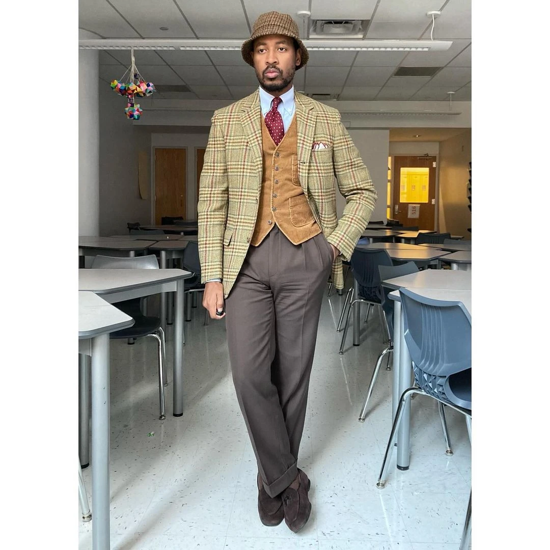 Costumes de mariage d'hiver pour hommes, vêtements de marié en laine, coupe couvertes, revers cranté, smokings de bureau d'affaires, veste et pantalon, mode, 2 pièces