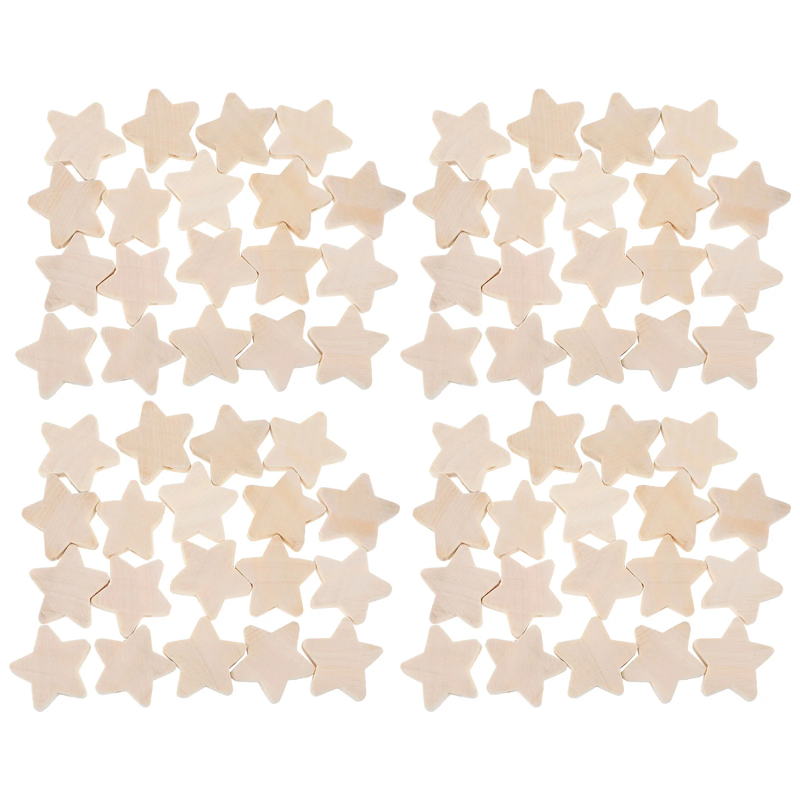 100 Pcs Beads for Necklace Making Wooden Star Small Bracelet Bamboo Child Jewelry Kids