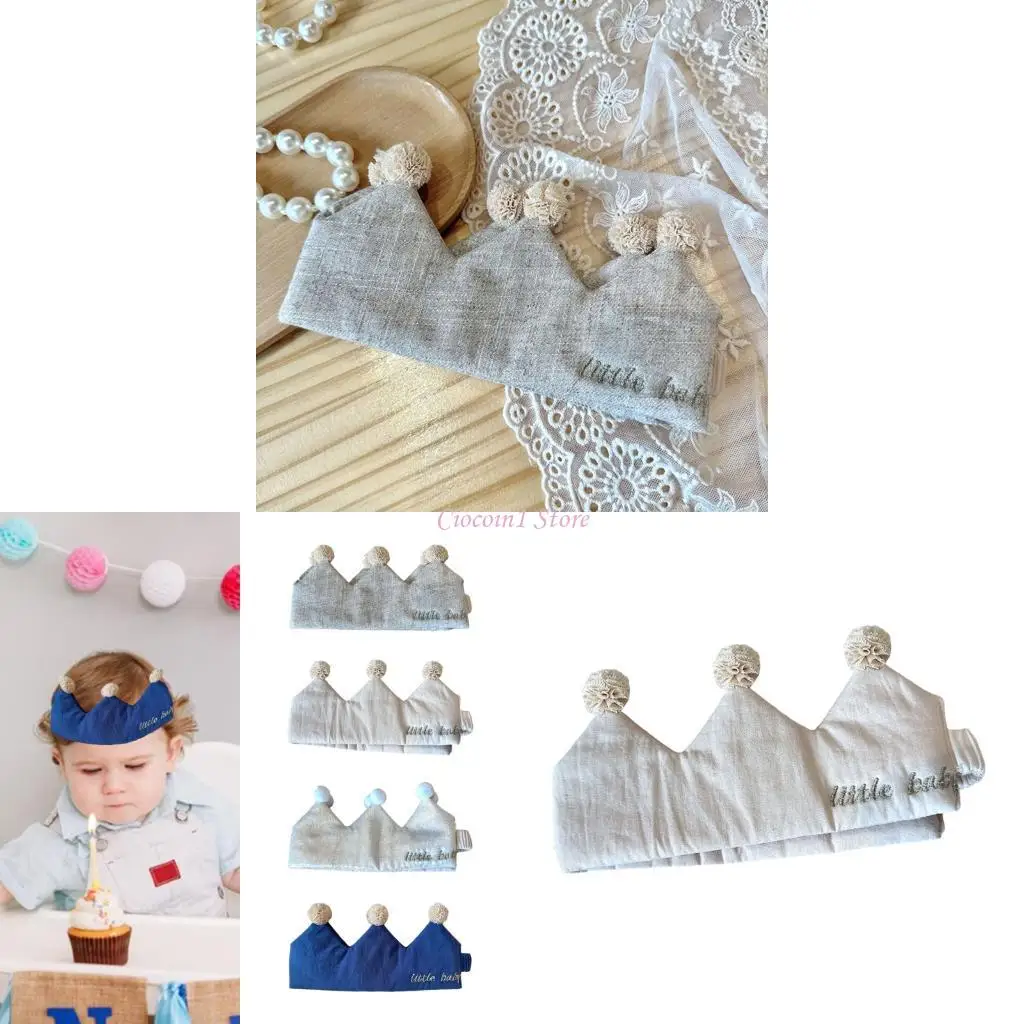 

Y1UB Royal Baby Boy Headwear Photo Accessories For Birthdays Celebration Party Accessories