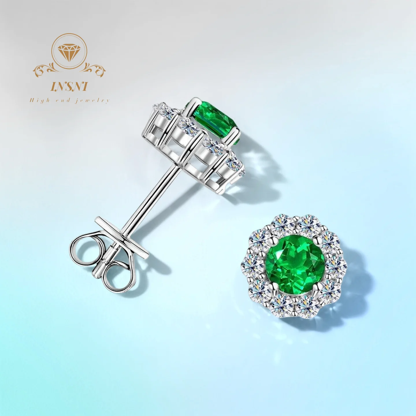 

Винтажные серьги в стиле хип-хоп с изумрудами для женщин, элитный дизайн, серебро S925, роскошные ювелирные изделия ручной работы, не вызывают аллергии, подарок для женщин