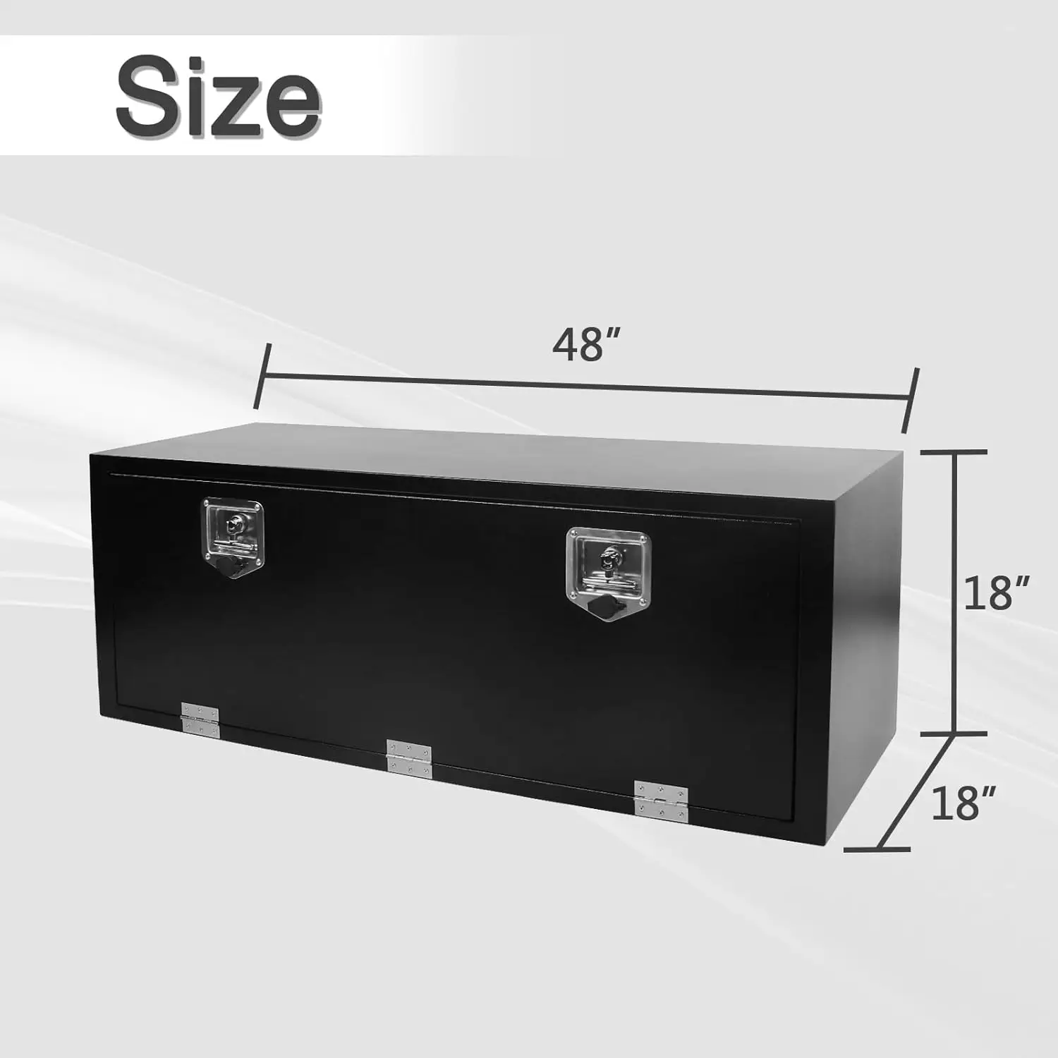 48 Inch Black Steel Tool Box Truck Car Outdoor Trailer Pickup Underbody Toolbox,Rv Storage Organizer,Underbody Truck Tools