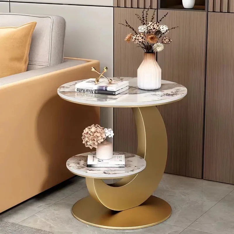 Light Luxury Coffee Table, Simple Home Small Coffee Table, Living Room Sofa Side Table, High-end Creative Small Round Table