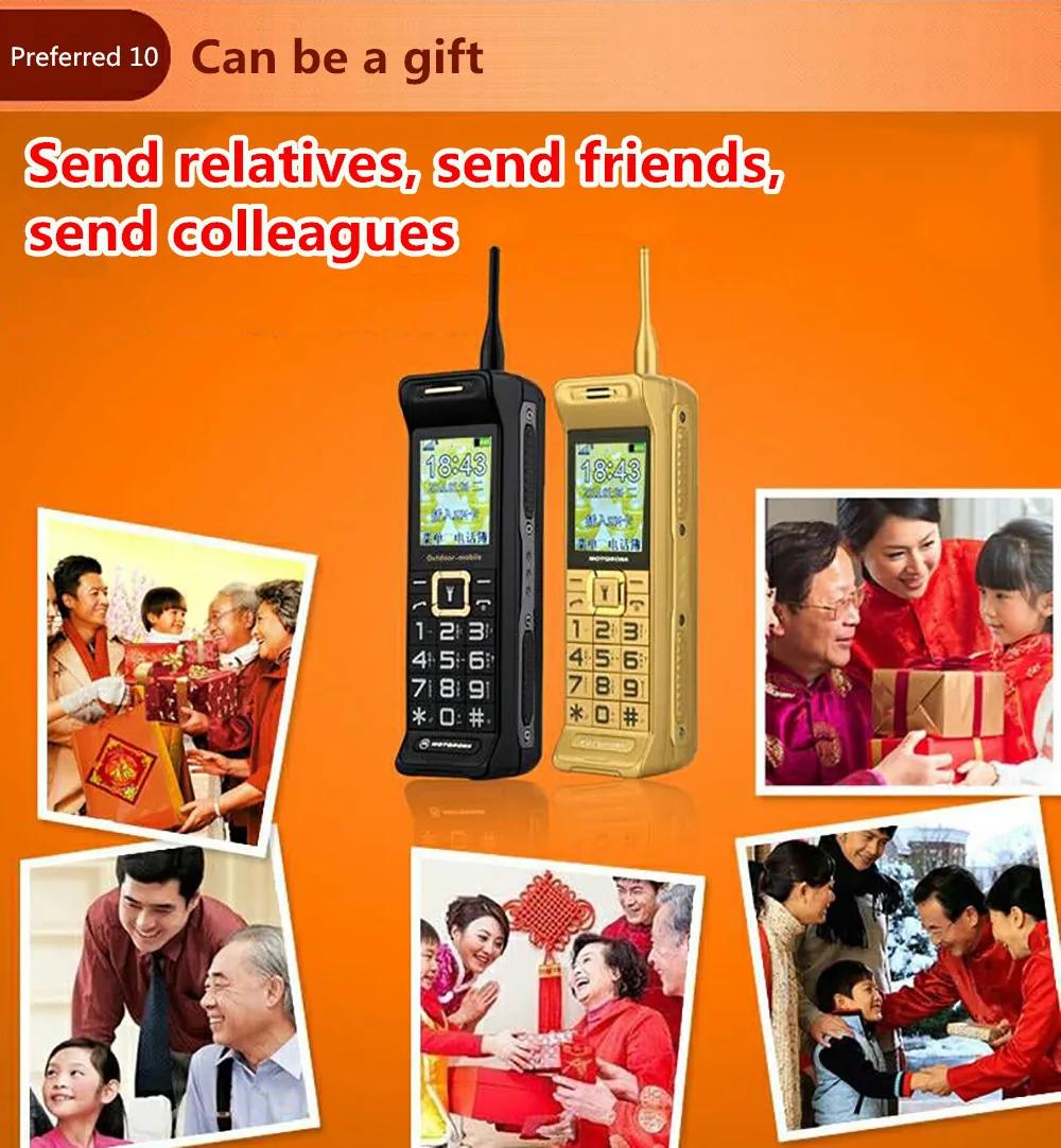 Long Standby C3 Retro Cellphone 2.2inches Dual SIM Card Mp3 Big Battery 6800mAh Bluetooth Unlocked Mobile Phone