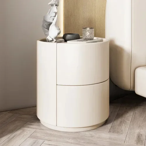 Bedroom Cabinets Nightstand Small Round Simple Storage Box Italian Side Table Drawers Organizers Table De Chevet Home Furniture