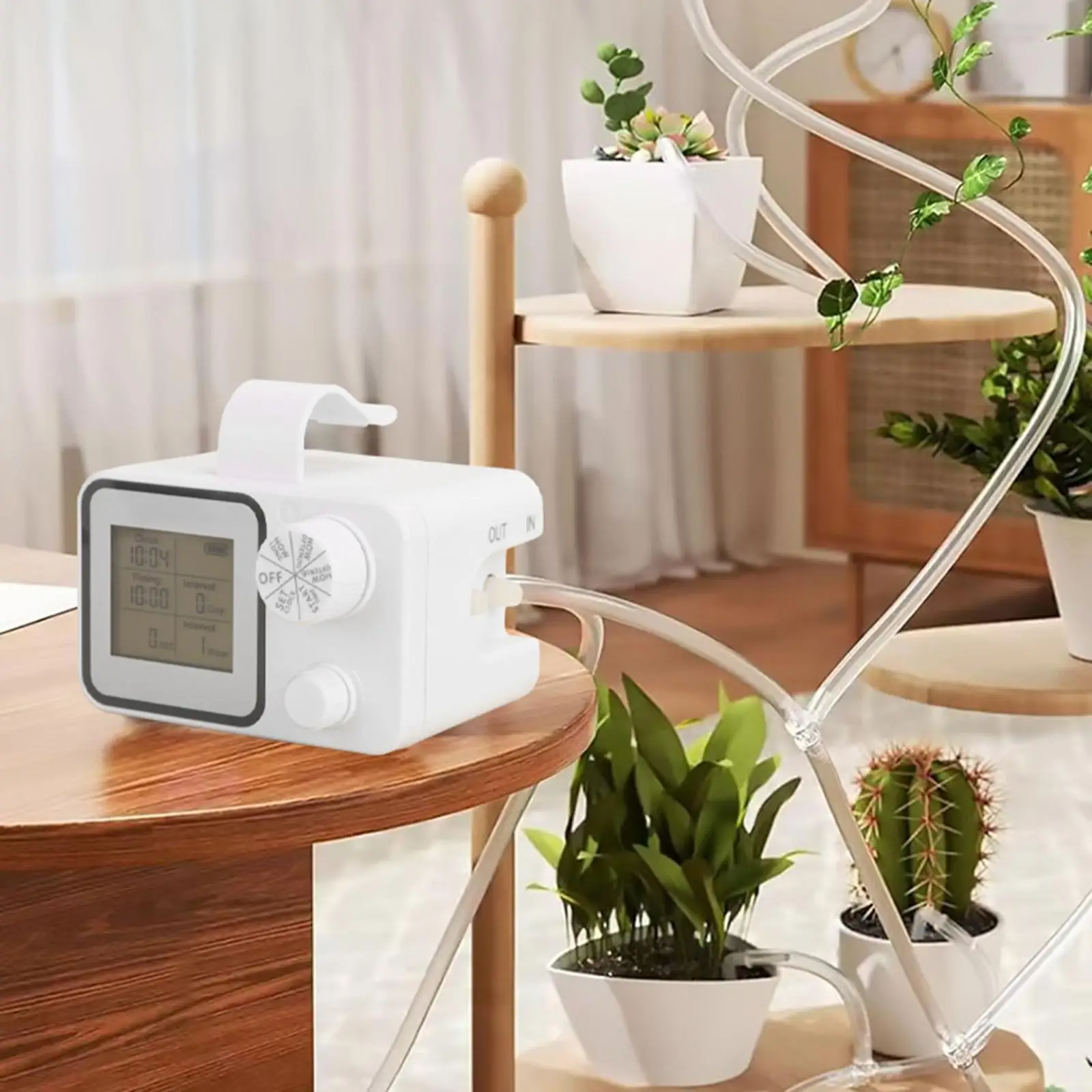 Digital Programmable Water Timer Automatic Drip Irrigation Kit 15 Potted Indoor Houseplants Support Indoor Automatic Watering