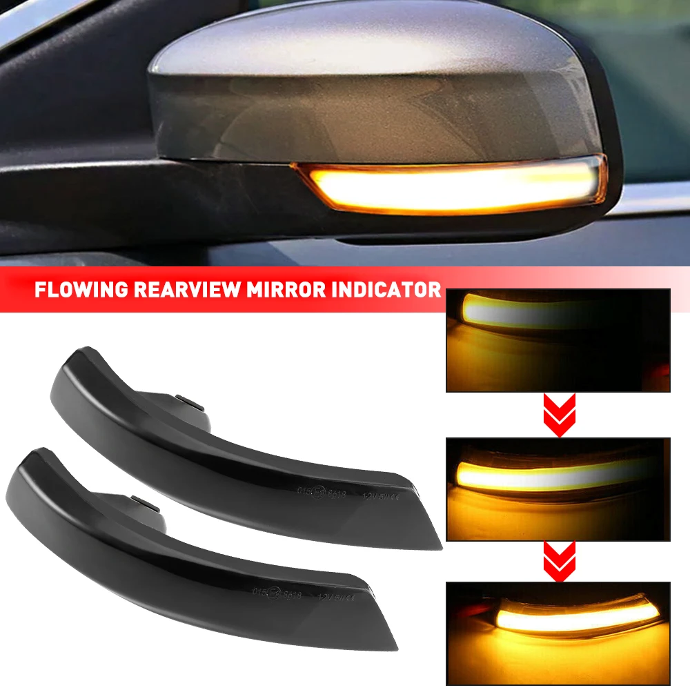 Car Side Rearview Mirror Lights For Ford Focus Mk2 2008 2009 2010 Side LED Turn Signal Light For Car Auto Accessories Mondeo Mk4