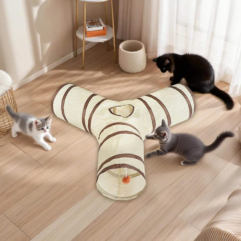 猫用トンネル 折りたたみ式ペット猫用おもちゃ 子猫ペットトレ - Cat Tunnel Toy のレビューと価格
