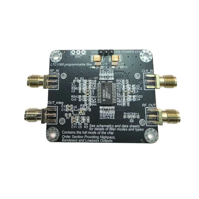 LTC1068 Programmable Active Filter Module LP HP BP 4Hz-200kHz Signal Conditioning Low Pass High Pass Band Pass