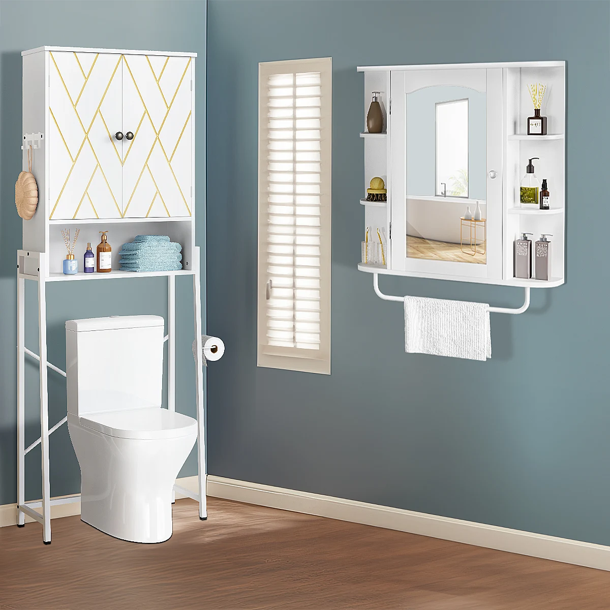 Bathroom Wall Cabinet Storage Medicine Cabinet Organizer Shelf Over The Toilet