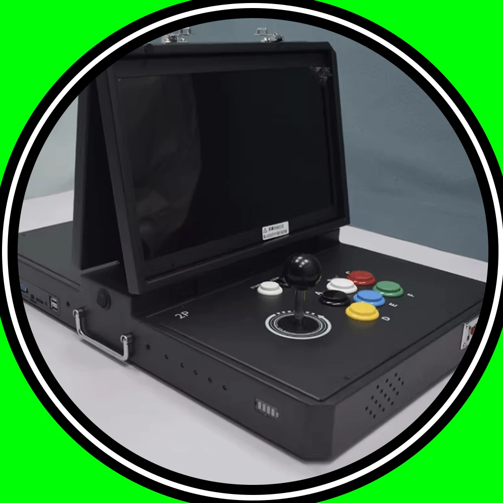 Máquina de jogo de arcade 10 polegadas 14 polegadas encosto portátil doméstico dobrável rocker de tela dupla integrado pandora moonbox