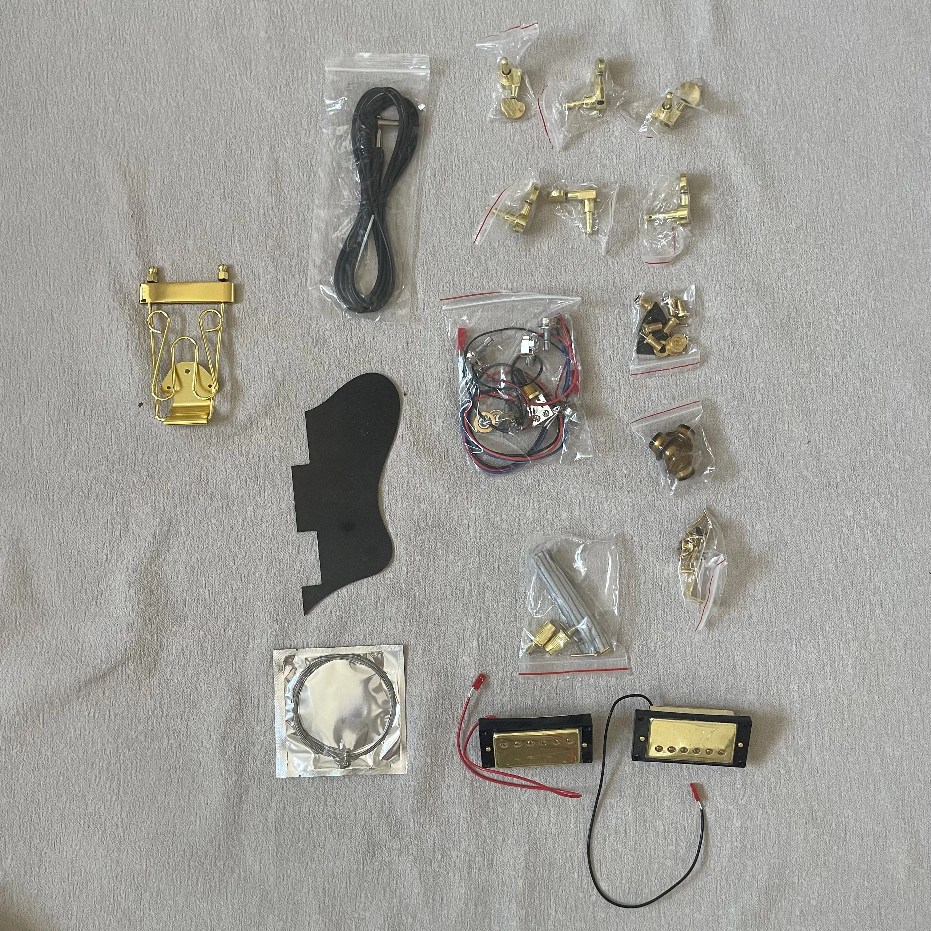 Diy Electric Guitar Kit F-Hole For 335Jazz  Hollow Gold Accessories Maple Veneer