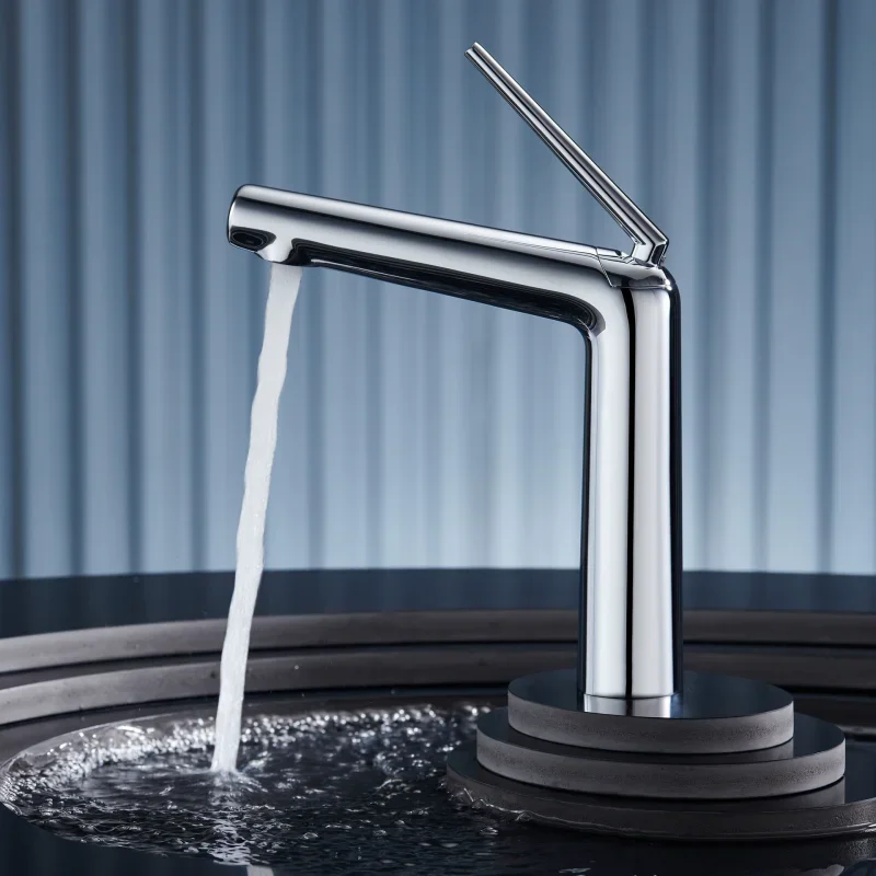 Chrome Basin Faucets Brush Gold Bathroom Mixer Tap Brass Washbasin Faucet  Hot and Cold Elegant Crane New Arrival