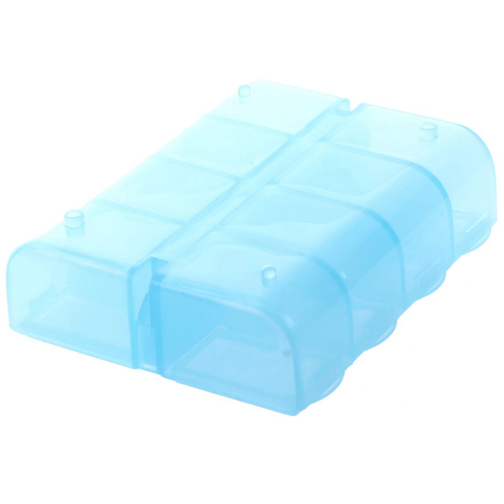 A04G-2X กล่องยาพลาสติกสี่เหลี่ยม 8 ช่อง 7 วัน สีฟ้า