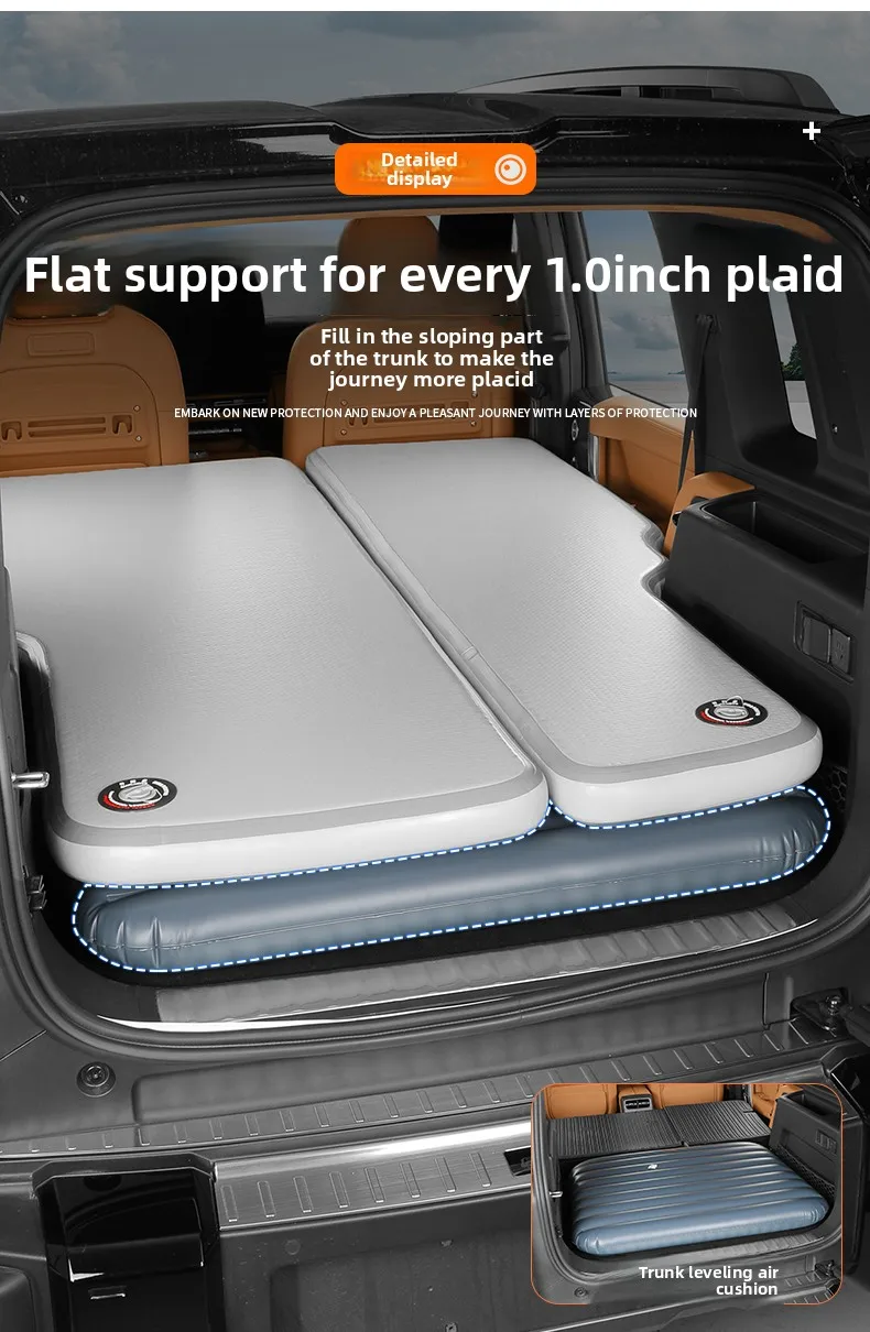 For Chery ICAR ICAUR V27 2026 Car Trunk Travel Bed Split-Type Air Inflatable Mattress for Sleeping Outdoor Camping Mattress detail image 9