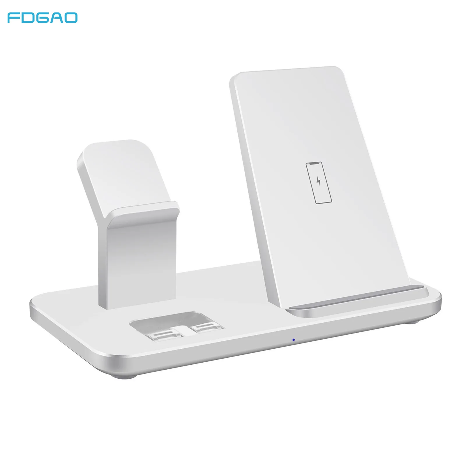 15W 3 in 1 Wireless Charger Pad Stand for iPhone 15 14 13 12 Pro Max Airpods 2 3 iWatch 9 8 Fast Wireless Charging Dock Station