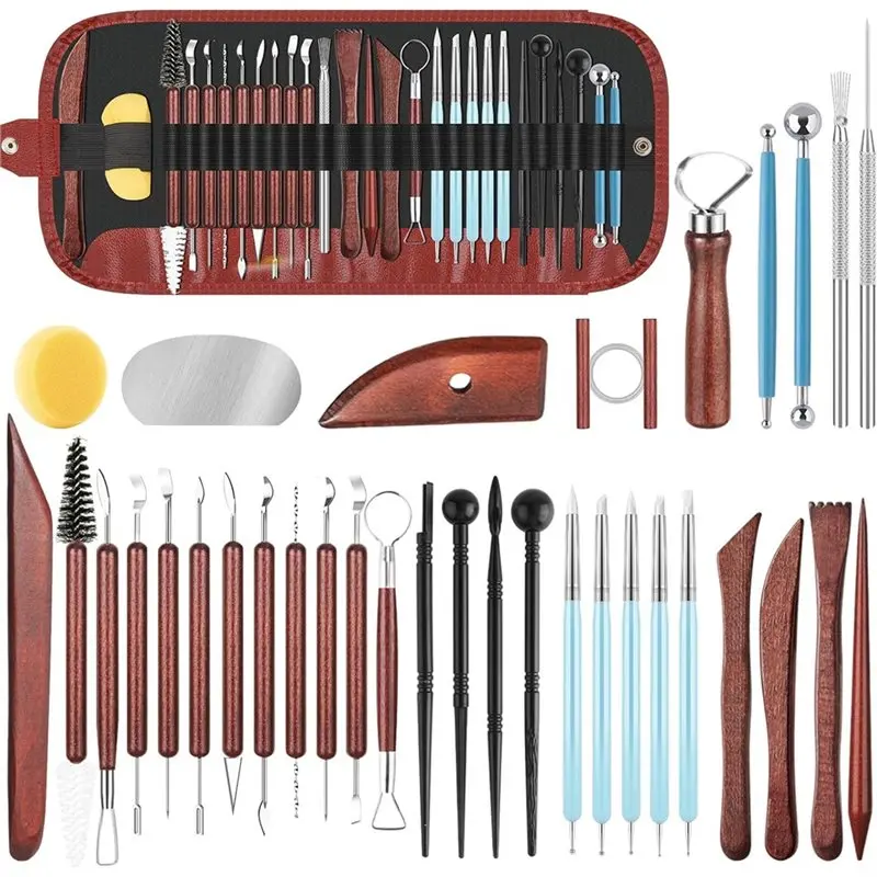 

ABVJ-36PCS Pottery Tools And Supplies Polymer Tools Kit, Clay Tools Sculpting Set For Pottery, Pottery Wheel,Carving