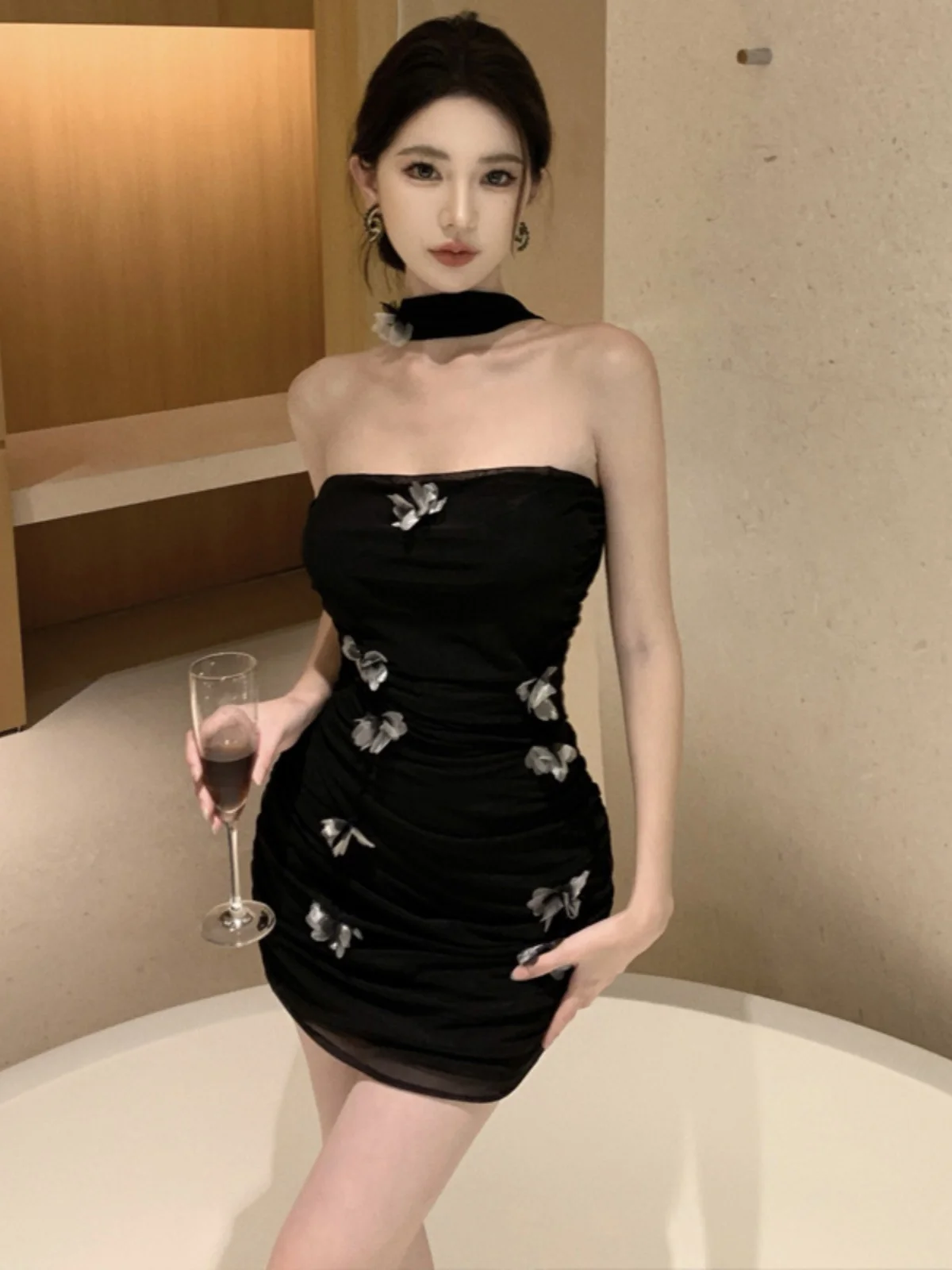 

Сексуальная двухслойная сетчатая юбка Dr с высокой талией и цветочным принтом, модная женская юбка Dr