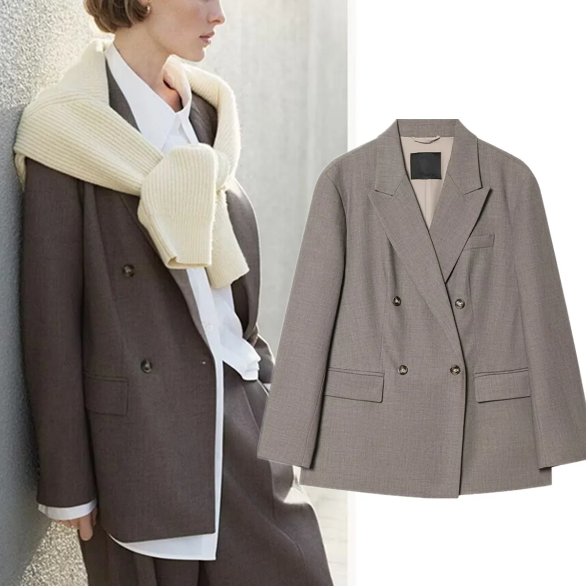 

Jenny & Dave, элегантный французский двубортный костюм, пиджаки, весенняя мода 2026, повседневная куртка, женская куртка, женская одежда, топы